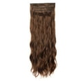 thumbnail image 2 of Fiudx Extensiones de Cabello Largo y Rizado para Mujer, con Ondas de Agua, de Fibra Química, En Cuatro Piezas., 2 of 4