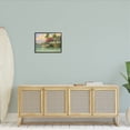 thumbnail image 2 of Tropical Vacation Seaside House Landscape Painting Black Framed Art Print Wall Art, 2 of 7