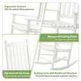 thumbnail image 5 of Dkelincs Patio Wood Rocking Chair Outdoor Porch Rocking with High Back and Handrail 243 lbs Capacity for Garden Lawn, White, 5 of 7