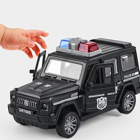 CQCYD Clearance Toys under $5 Police Car Toys for Kids Boys 3-5 4-6 Christmas Birthday Gifts, Pull Back Toy Cars for Kids Toddlers 1-3 4-7 Sensory Early Educational- Realistic Police Truck Toys
