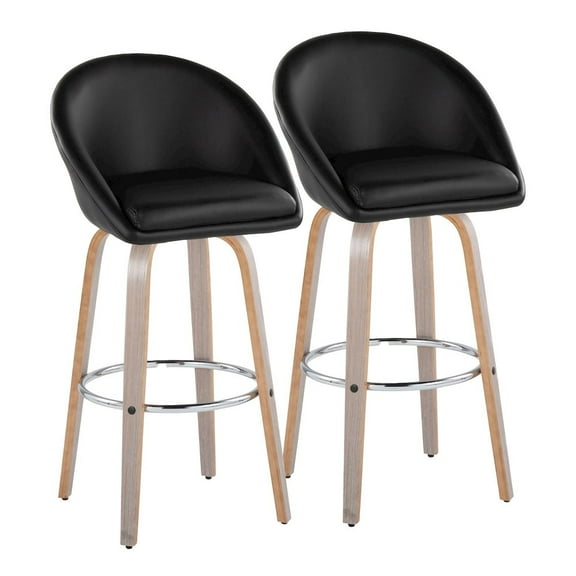 LumiSource Matisse Highback 30" Fixed-Height Barstool - Set of 2