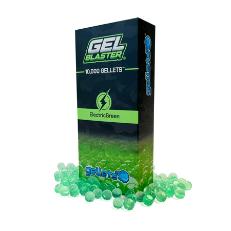 Gel Blaster Gellets Water Bead Blaster Ammo, Non-Toxic, 10k Count, Electric Green