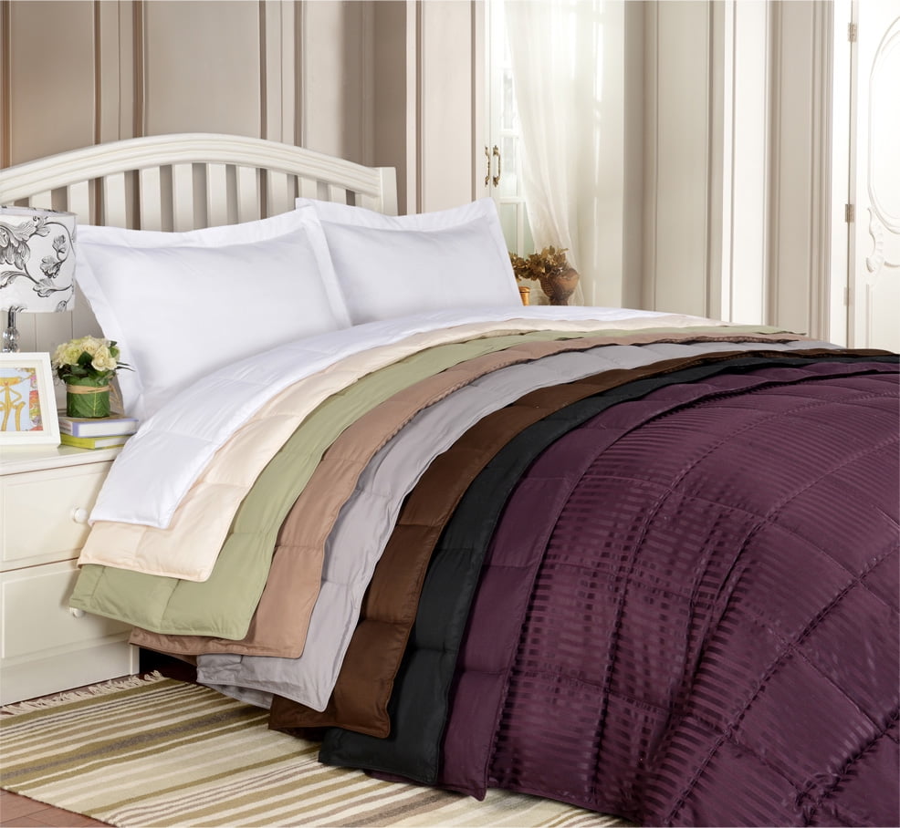 Superior Worcester Reversible Hypoallergenic Down Blanket, Full/Queen,White