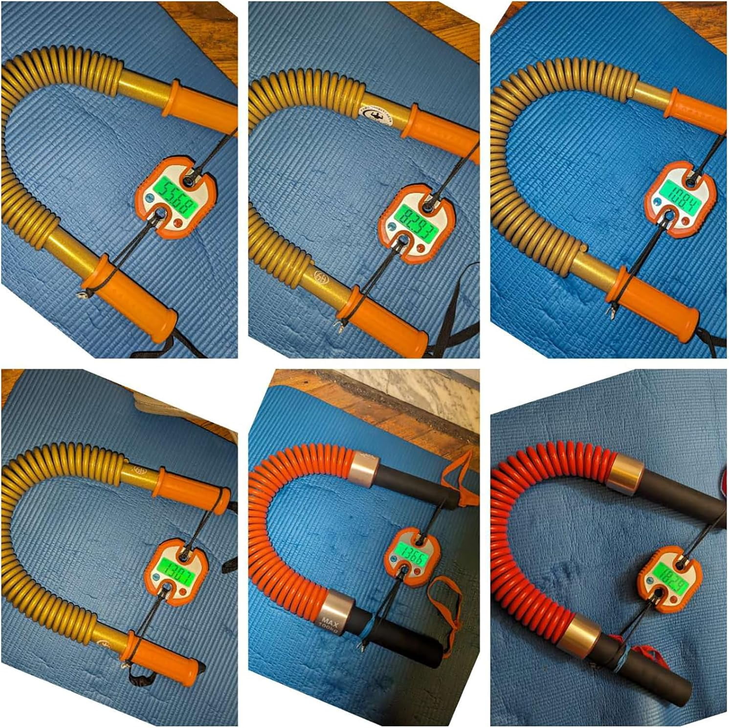 HAOYING Gold 90 KG / 198 LB Dual Spring Power Twister Bar, Super Heavy Duty Arm and Chest Builder Strengthener(90KG)