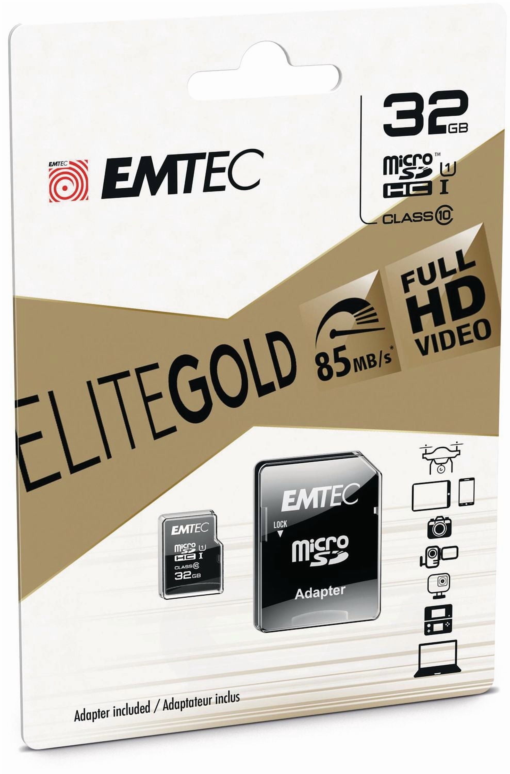 Emtec CL10 U1 32 Go Adaptateur de Carte Élitaire MSD D'or