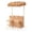 Beige, variant on BUPPLEE Outdoor Tiki Bar Set, Wicker Patio Bar w/2 Stools, Storage Shelf for Backyard