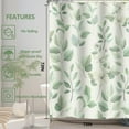 thumbnail image 3 of Sage Green Leaf Shower Curtain for Bathroom Spring Eucalyptus Botanical Plant Floral Shower Curtain Waterproof Bath Curtain Decor 72 x 72 Inch, 3 of 6