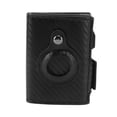 thumbnail image 1 of Multifunction Wallet Clip for iOS, Secure Locator, Small Wallet for Men, Clip for Bank Card, Bill, Passport, Carbon Fiber, Black, 1 of 4