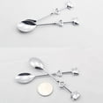 thumbnail image 4 of Heart Design Handle Spoon Pair, Stainless Steel Elegant Silver Color Utensils For Everyday Use Or Gift Giving, 4 of 6