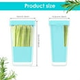 thumbnail image 2 of GIXUSIL Plastic Cilantro Storage Container,1 Pcs Clear Fresh Herb Keeper,Reusable Divider Vegetable Keeper,Multipurpose Asparagus Saver,Cilantro Organizer,for Refrigerator Kitchen (Blue), 2 of 7