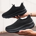 thumbnail image 3 of Men's Wide Width Slip-On Walking Shoes, Breathable Lightweight Sneakers for Hiking, Travel, Gym Training and Everyday Comfort, 3 of 9