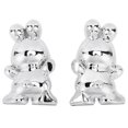 thumbnail image 1 of Book Ends Stable Rabbit Shaped Resin Ornament Decorative Bookends for Bedroom Study Shelves Silver, 1 of 5