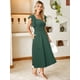 thumbnail image 5 of Vestido Miessial para mujer con volantes, manga corta, verano, verde esmeralda, 5 of 6