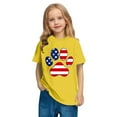 thumbnail image 6 of BRGZLK American Flag Patriotic Shirt For Toddler Kids Funny Graphic Cotton T-Shirt Boys Girls Cute Round Neck Soft Short Sleeve Top Yellow 4-5 Years, 6 of 6