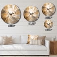 thumbnail image 4 of Designart "Chromatic Essence in Gold and Silver II" Abstract Oversized Wall Clock, 4 of 5