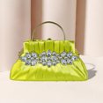 thumbnail image 1 of Bolso de mano de noche para mujer, cadena de diamantes de imitación, bandolera para fiesta de cóctel (verde), 1 of 5