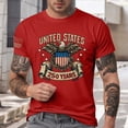thumbnail image 2 of CAUYDY American Flag Shirts for Men USA Patriotic T-Shirt 4th of July Tee Tops(L101-Red,XXL), 2 of 5