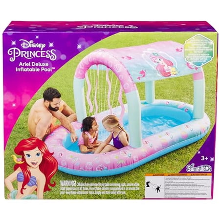 SwimWays Disney Princess Ariel Water Castle Deluxe Inflatable Above-Ground Pool