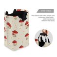thumbnail image 4 of Foldable Laundry Hamper Bag with Handles Dirty Clothes Basket 12.6" x 11" x 22.7" Cute Mushroom Pattern with Daisies, 4 of 7