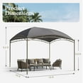 thumbnail image 3 of Alpha Joy 10'x13' Outdoor Gazebo Galvanized Iron Gazebo Canopy for Patio, Backyard, Deck and Lawn, Gray, 3 of 9