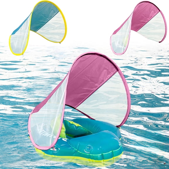 Hyknon Portable Sun Protection Canopy for Pool Float UV Protection Removable Sun Shade Cover Summer Outdoor Breathable Sunshade for Swimming Women Men, Blue