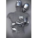 thumbnail image 1 of Escultura de figura de metal creativa, pintura abstracta en lienzo, imagen de abrazo de pareja, decoración del hogar para sala de estar, pintura central, 1 of 6