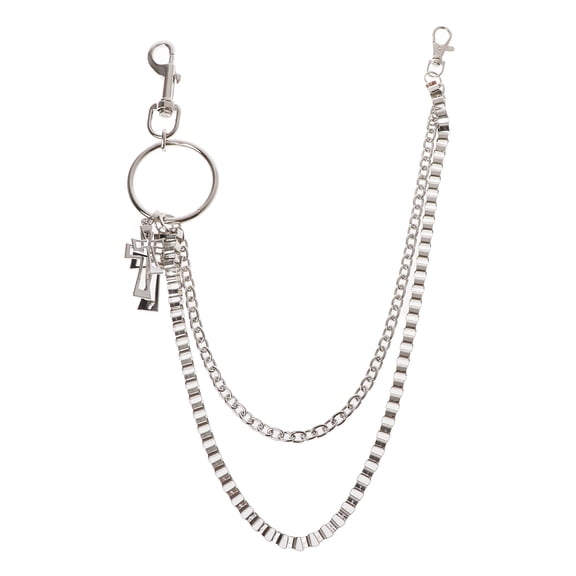 Necvior Cross Wallet Chain Pants Chain Pocket Chain with Lobster Clasp Keyring for Belt
