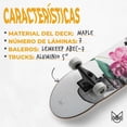 thumbnail image 4 of Patineta Profesional de Madera MUSA Modelo Musa Blanco 31 x 8 pulgadas, 4 of 5