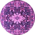 thumbnail image 1 of Ahgly Company Indoor Round Persian Purple Traditional Area Rugs, 5' Round, 1 of 4