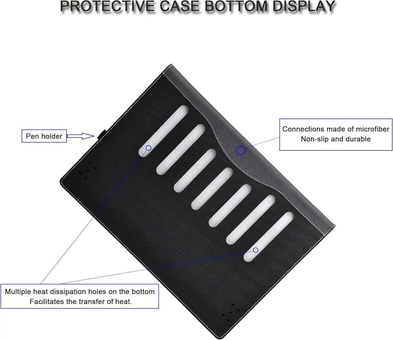 Laptop Case Cover for Dell Pro 16 Plus (PB16250/PB16255) & Pro16 PC16255/PC16250 &for Dell 16 Plus DB16250 Sleeve, PU Leather Notebook PC Protective Bag with Pen Holder
