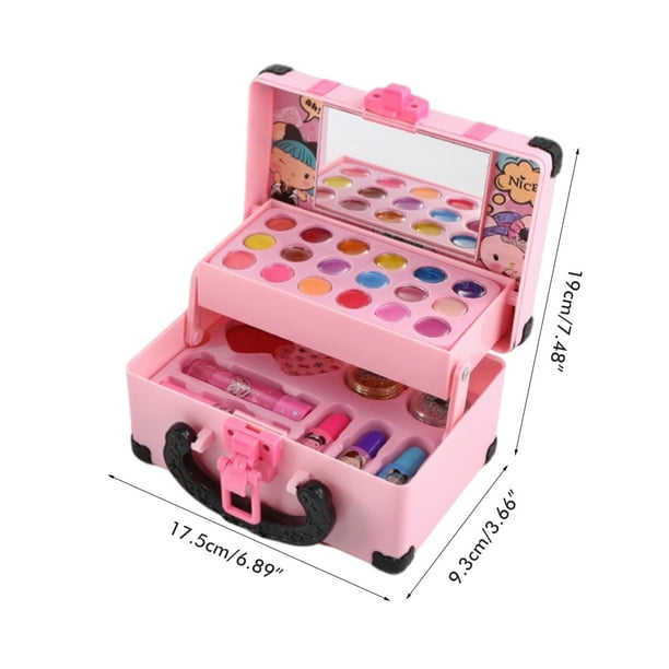 21pcs Faire semblant Maquillage Jouets Set Maquillage Visage Set Cosmétique  Kit de beauté Rôle Jeu Cadeau