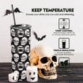 thumbnail image 6 of Skull Tumbler with Lid and Straw Goth Tumbler Skull Coffee Mug, 20 oz Halloween Gothic Tumbler Water bottle Cup , Goth Travel Mugs, Skull Decor Gifts, 6 of 6
