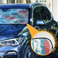 thumbnail image 3 of WOBOGO Retro Strawberry and Daisy Pattern Car Windshield Sunshades Autopilot Lightweight Accordion Sun Visor 57×31.5in, 3 of 8