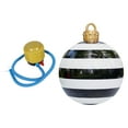 thumbnail image 3 of Bola inflable navideña BLESIY 50 cm PVC Rayas Blancas negras, 3 of 8