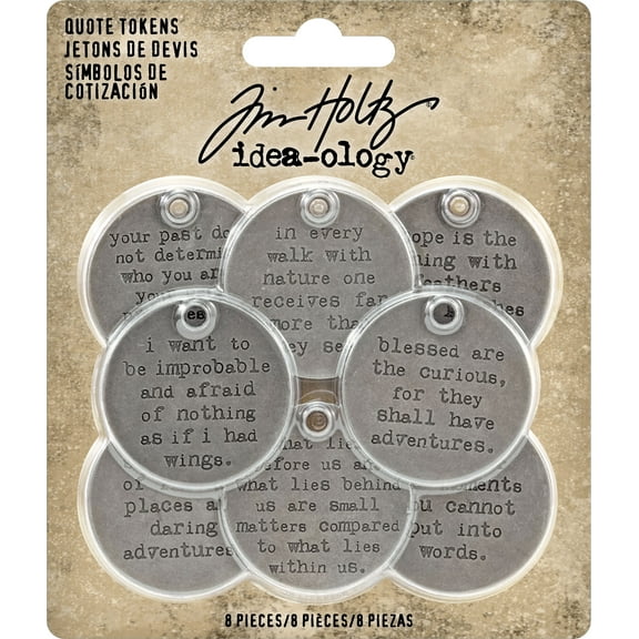 Idea-Ology Metal Quote Tokens 8/Pkg-