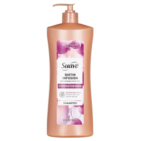 Suave Biotin Infusion Strengthening Shampoo for Breakage Prone Hair, 28 FL OZ