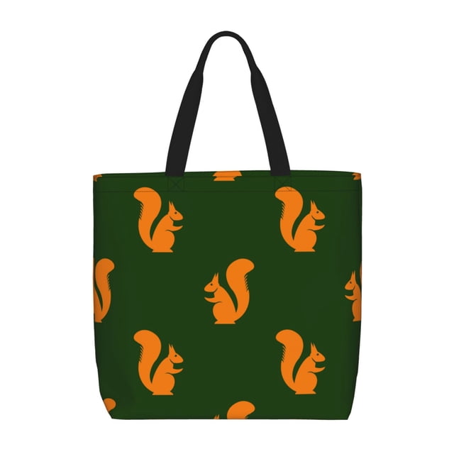 Easygdp Bold Squirrel Silhouettes Bolsa Tote para Mujer, Bolso de Hombro para Trabajo, Playa, Viajes, Compras y Supermercado