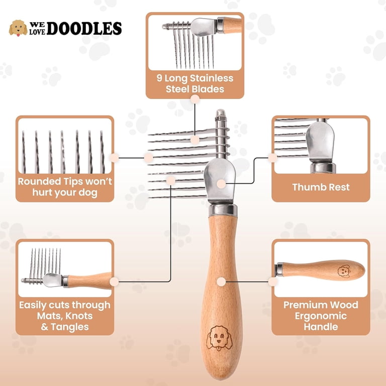 We Love Doodles Dog Dematting Brush & Rake photo 5