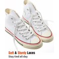 thumbnail image 3 of Cordones Handshop, anchos y planos, atléticos, 8 mm, 100 cm, blancos (2 pares), 3 of 7