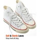 thumbnail image 3 of Cordones Handshop, anchos y planos, atléticos, 8 mm, 100 cm, blancos (2 pares), 3 of 7