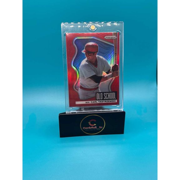 Collectible 2021 Panini Prizm Old School Red Carl Yastrzemski OS-8 Boston Red Sox Baseball Card