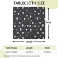 thumbnail image 2 of Halloween Skull and Bone Pattern Square Fitted Tablecloth with Elastic Edge,Square Table Cover,Washable Elastic Table Cover for Home Kitchen Party Decor 34"x34", 2 of 6