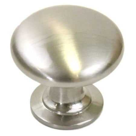 Brushed Stainless Steel Knob - 1-1/4 inch Round Circular Design Stainless Steel Brushed Nickel Finish Cabinet and Drawer Knobs Handles (Case of 10) - Silver