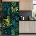 thumbnail image 4 of Self Adhesive Vinyl Refrigerator Wrap Set Seamless drawn botanical exotic green palm Door Mural Removable Fridge Sticker Peel and Stick&nbsp;Full Door Cover Decal Kitchen Bar Decor, 4 of 6