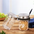 thumbnail image 5 of Washranp Mason Jar with Spoon Airtight Lid,Measurement Marks Wide Mouth Glass Refrigerated Storage Oats Microwavable Meal Container for Kitchen, 5 of 7