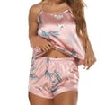 thumbnail image 2 of Azrian Womens Pajamas,Women's Home Furnishing and Home Furnishing Sling Shorts Printed Pajamas Home Furnishing Set Size,Pink on, 2 of 5