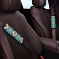 thumbnail image 3 of Chririnla Geometry Car Seat Belt Pads 2 Pack Seat Belt Shoulder Pad Skin-Friendly Stylish Suitable for Vans SUV, 3 of 8