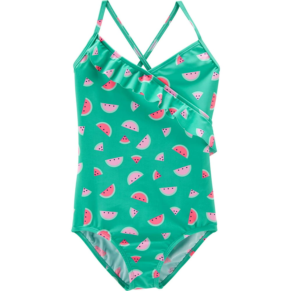 OshKosh B'Gosh Swimwear - Girl Swimwear Watermelon Ruffle Swimsuit 10 ...