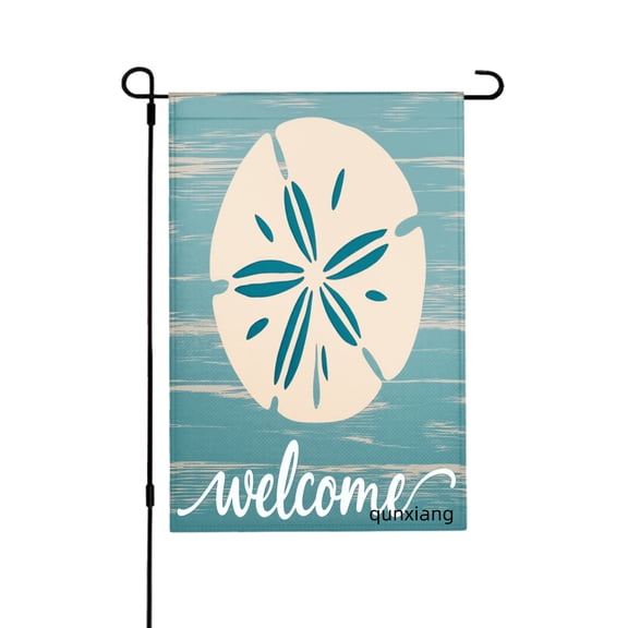 Amhnf Sand Dollar Welcome Garden Flag For Home Outdoor Garden Yard Decor 12x18 inch