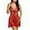 Dark Red, variant on Avidlove Lingerie for Women Lace Chemise V Neck Sexy Exotic Open Front Negligee Black, S